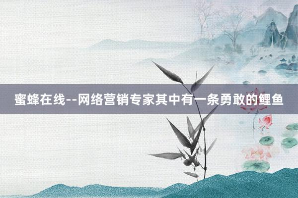 蜜蜂在线--网络营销专家其中有一条勇敢的鲤鱼